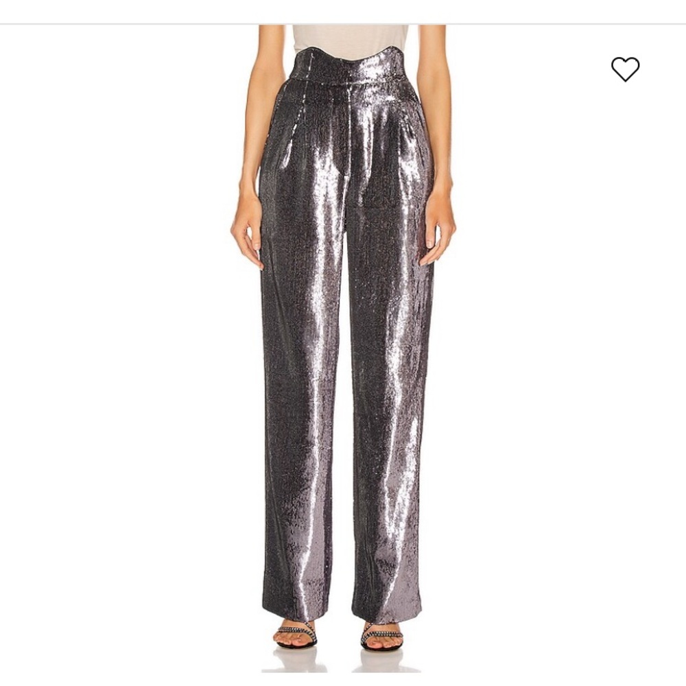 Retrofete grey sequin pants / trousers